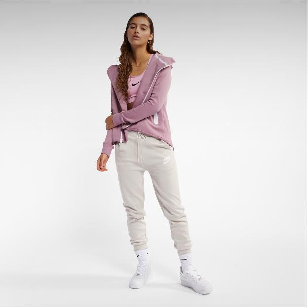 Women`s Nike Sportswear Tech Fleece Full-zip Cape Hoodie XS Plum Pink Lilac