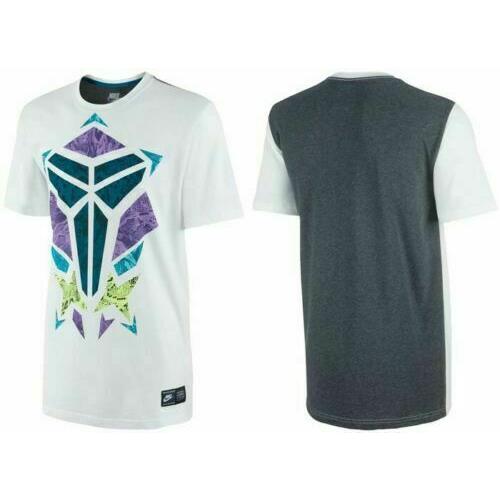 Men`s Nike Kobe Masterpiece Sheath T-shirt 2XL Multicolor Volt White Gray Purple