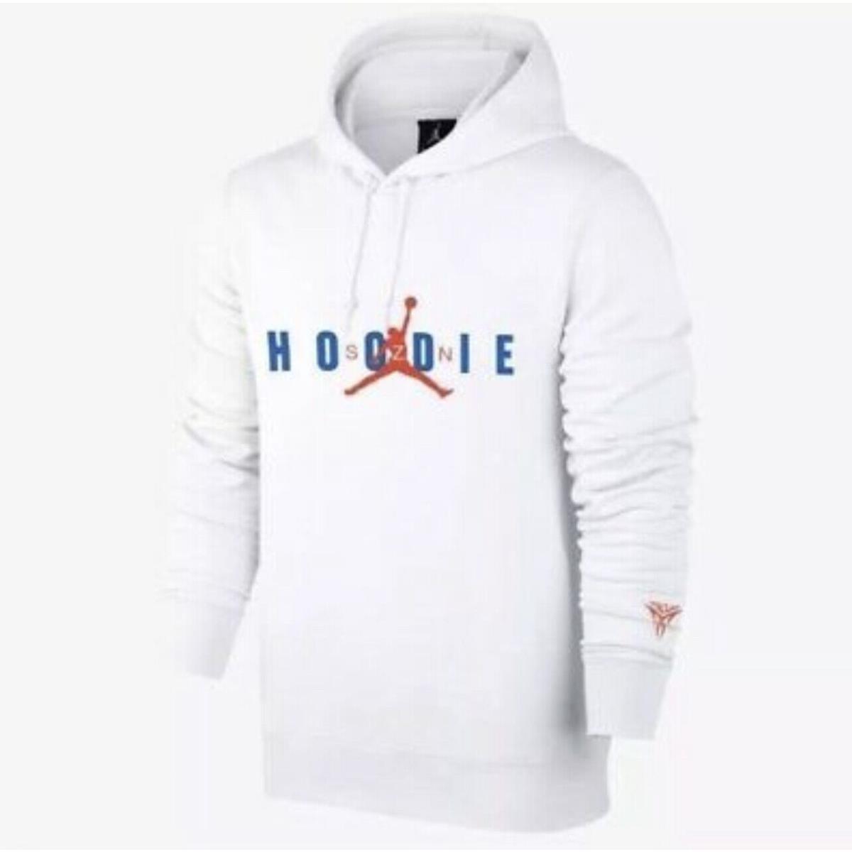 Nike Air Jordan Melo Hoodie Season White Pullover AR6057-100 Men Size Small