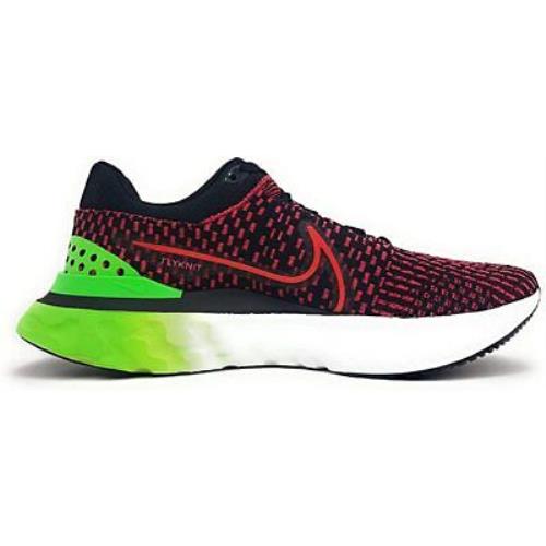 Nike Men`s React Infinity Run Flyknit 3 Running Shoes Red/black 12 D M US