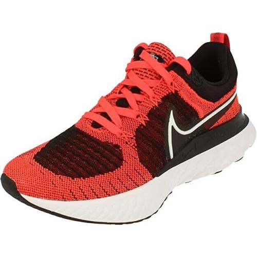 Nike Men`s React Infinity Run FK 2 Running Shoe CT2357 600 Size 10 US - Bright Crimson White Black