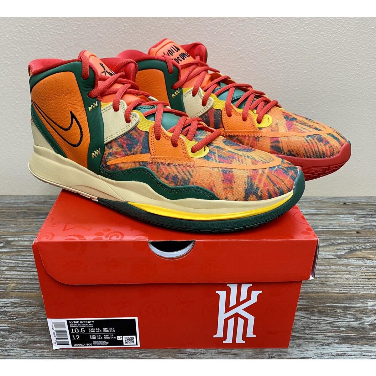 Nike Kyrie 8 Infinity 1 World 1 People Basketball Orange DO9614-800 Size 10.5 - Orange