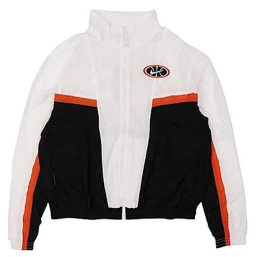 Nike Throwback Woven Jacket AV9755-100 White/black Mens Loose Fit Sz: 2XL