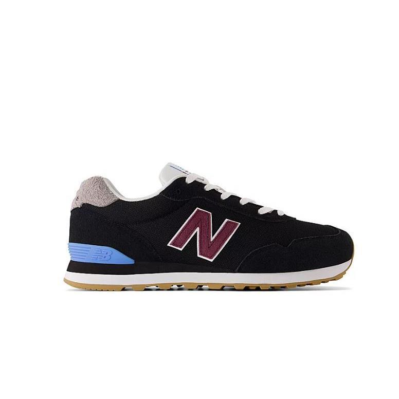 New Balance 515 Men`s Suede Athletic Running Low Top Training Shoes Sneakers Black/Maroon/Blue
