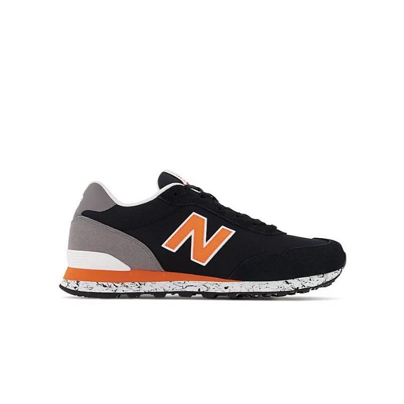 New Balance 515 Men`s Suede Athletic Running Low Top Training Shoes Sneakers Black/Orange