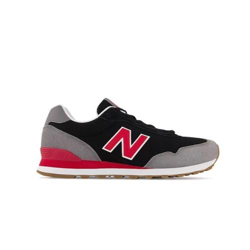 New Balance 515 Men`s Suede Athletic Running Low Top Training Shoes Sneakers Black/Red/Grey