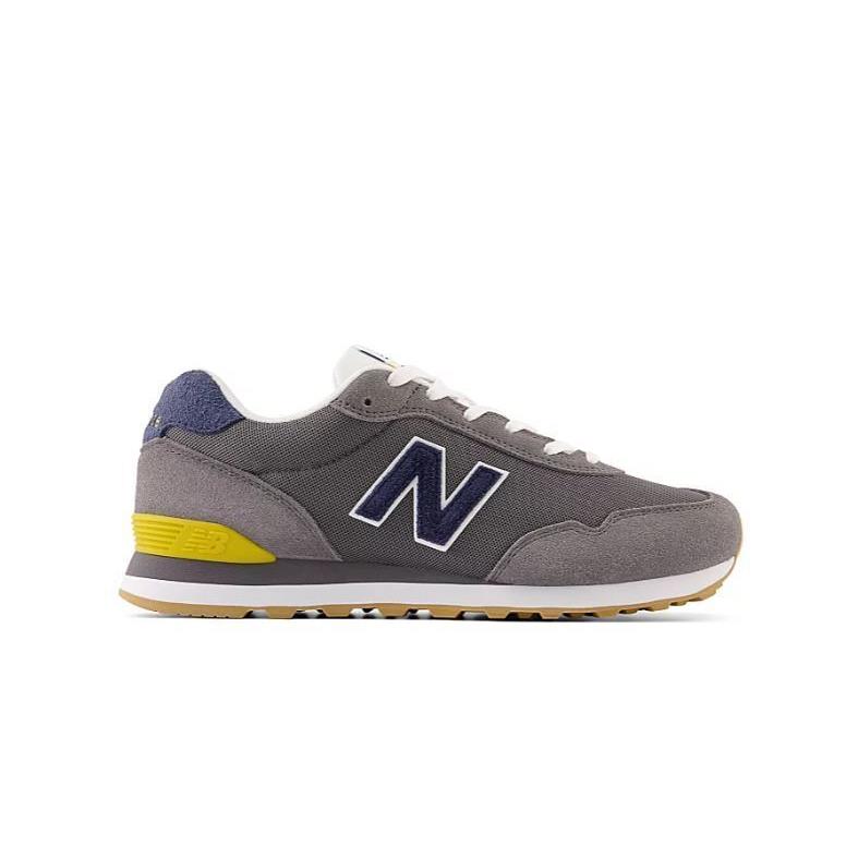 New Balance 515 Men`s Suede Athletic Running Low Top Training Shoes Sneakers Grey/Navy/Canary