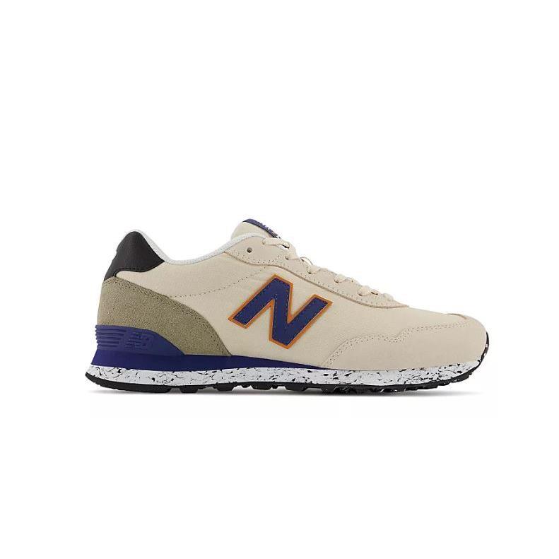 New Balance 515 Men`s Suede Athletic Running Low Top Training Shoes Sneakers OFF-White/Navy