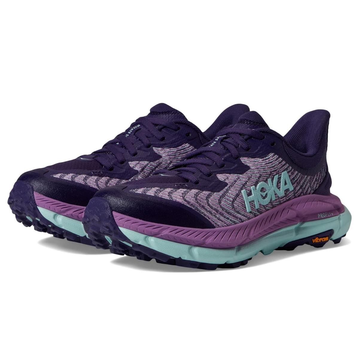 Woman`s Sneakers Athletic Shoes Hoka Mafate Speed 4 Night Sky/Orchid Flower