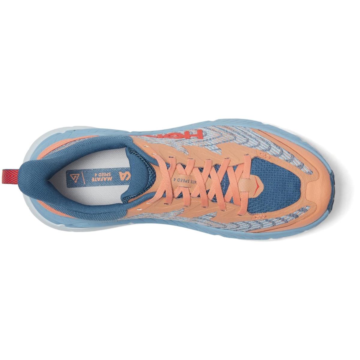 Woman`s Sneakers Athletic Shoes Hoka Mafate Speed 4 Papaya/Real Teal