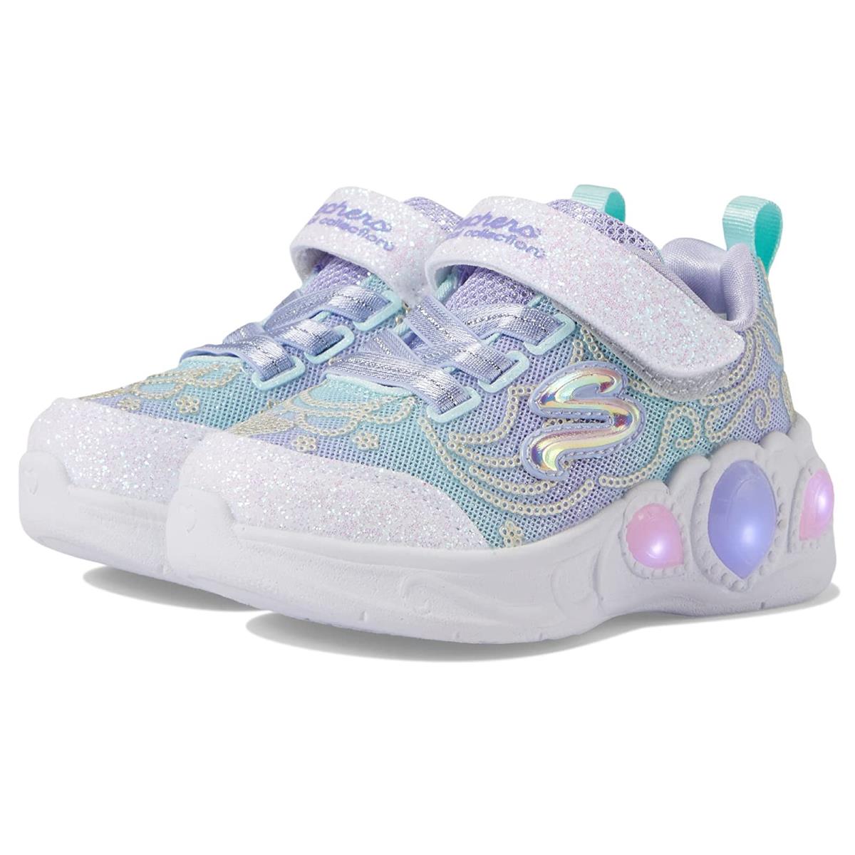Girl`s Shoes Skechers Kids Sport Lighted-lighted Princess 302686N Toddler Lavender/Multi