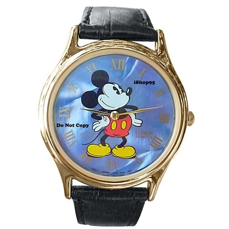 Disney Lorus Mickey Mouse Mother of Pearl Watch Rare