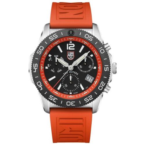 Luminox Pacific Diver Chronograph Orange Rubber Day/date Men Watch XS.3149