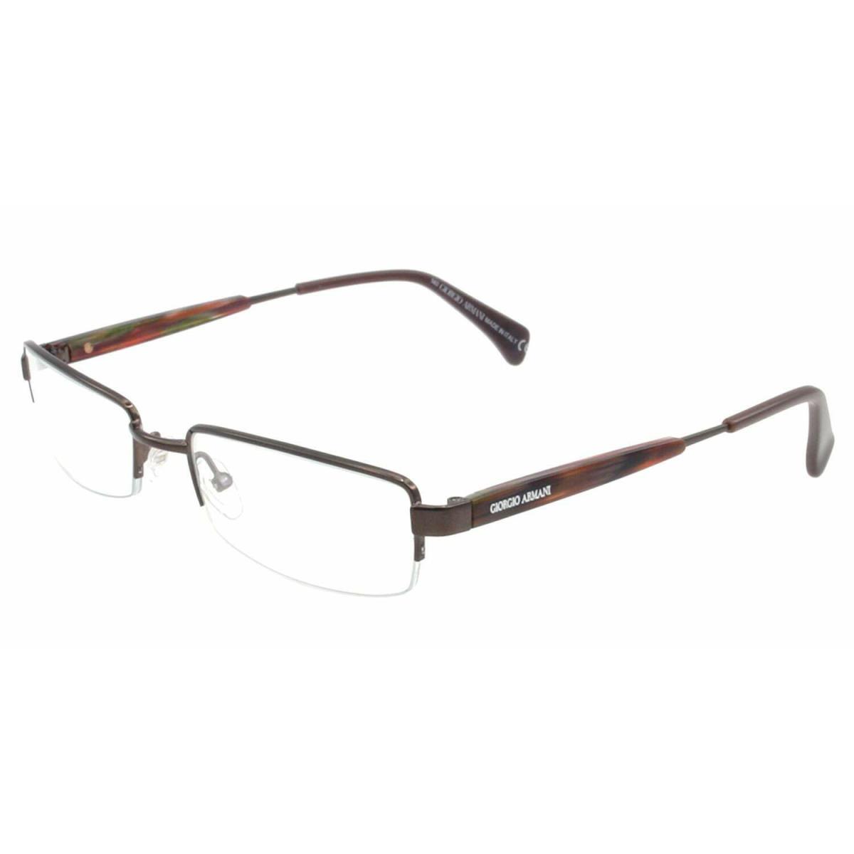 Giorgio Armani GA710 A4G Khaki / Brown Metal Semi Rim Eyeglasses Frame 52-18-140