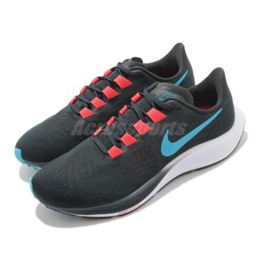 Nike Air Zoom Pegasus 37 Off Noir Light Blue Fury Mens Running Shoes BQ9646-011 - Black