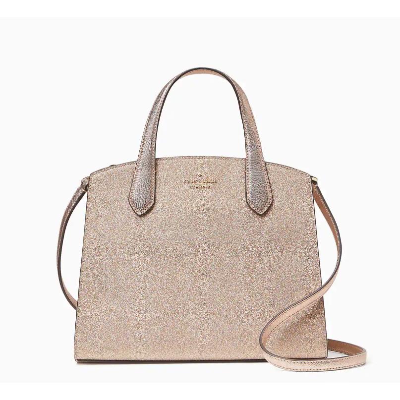 Kate Spade New York Tinsel Glitter Fabric Satchel Crossbody Purse Bag K9337 196021189784