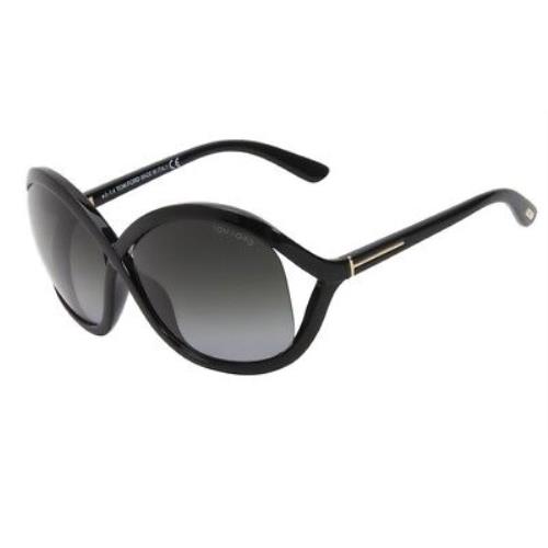 Tom Ford Vivienne Sunglasses Shiny Black Gradient Gray FT278 01B 61-17 115