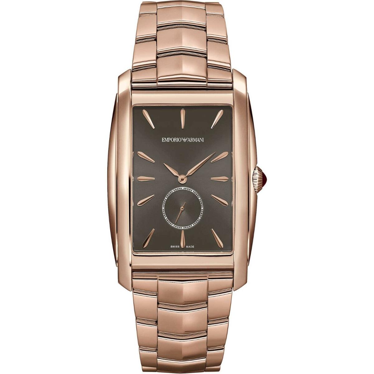 Emporio Armani Swiss Made Rose Gold-tone Stainless Steel Watch ARS8355