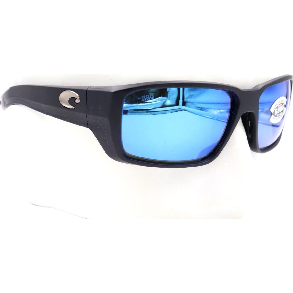 Costa Del Mar Fantail Pro Matte Black Blue 580G Sunglasses 06S9079 90790160