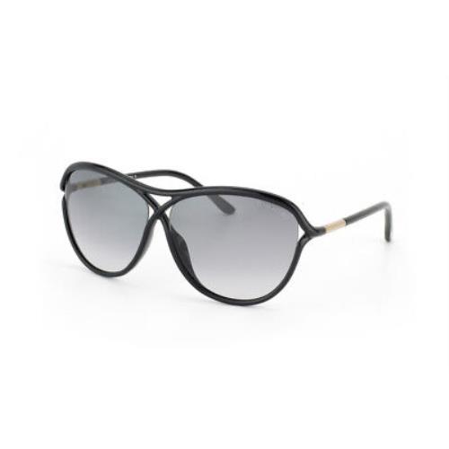 Tom Ford Tabitha Sunglasses Black Frame Smoke Gradient Lens FT183 01B 59-12 135
