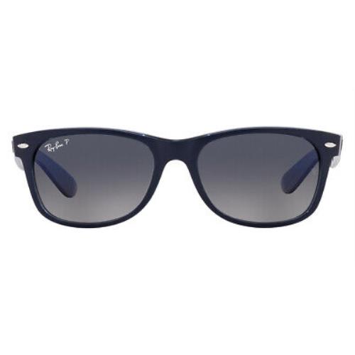 Ray-ban Wayfarer Transparent Blue Polarized 55mm Sunglasses RB2132 660778 55 - Frame: Blue, Lens: Blue