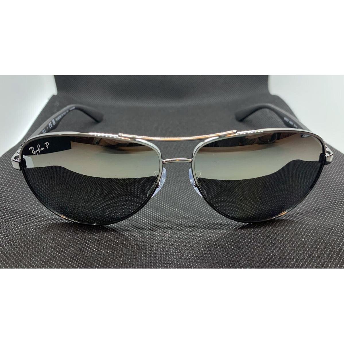 Ray Ban RB8313 004 K6 Titanium Grey Polarized 61 mm Men`s Sunglasses - Frame: Gray, Lens: Silver