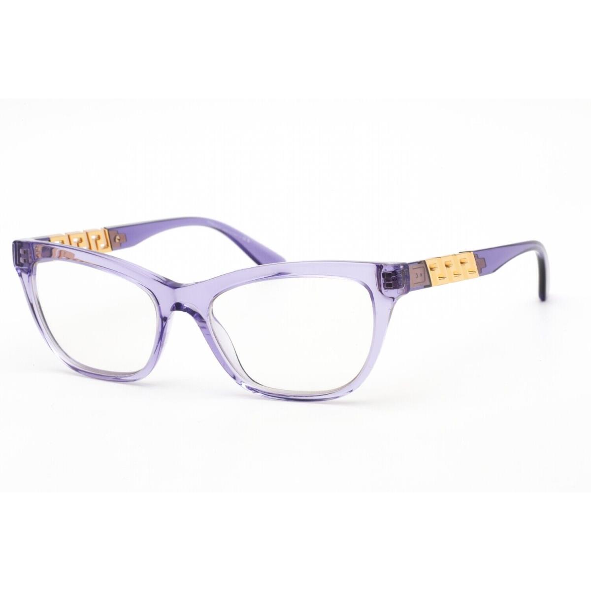 Versace 0VE3318 5353 Eyeglasses Transparent Violet Frame 52 Mm