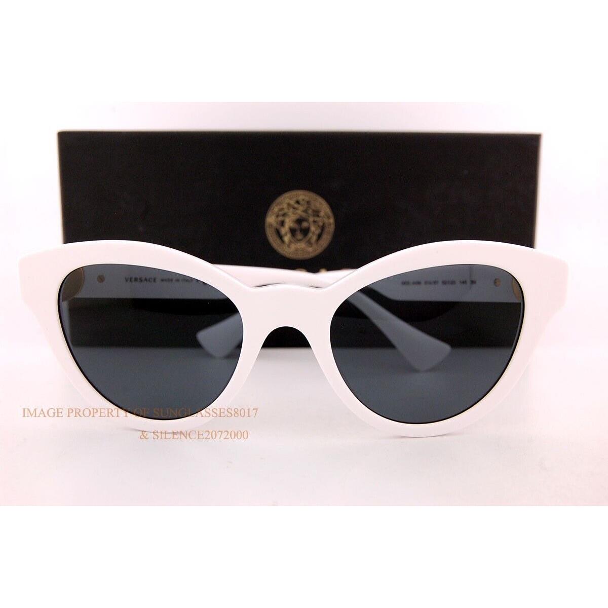 Versace Sunglasses VE 4435 314/87 White/dark Gray For Women - Frame: White, Lens: Gray
