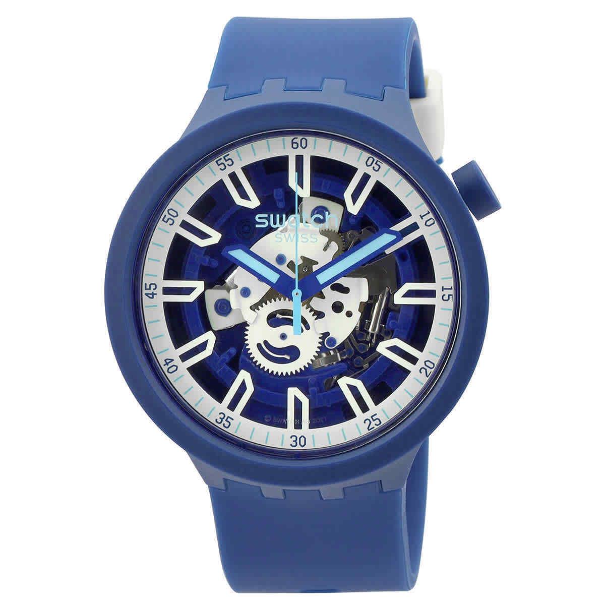 Swatch Iswatch Blue Quartz Unisex Watch SB01N102