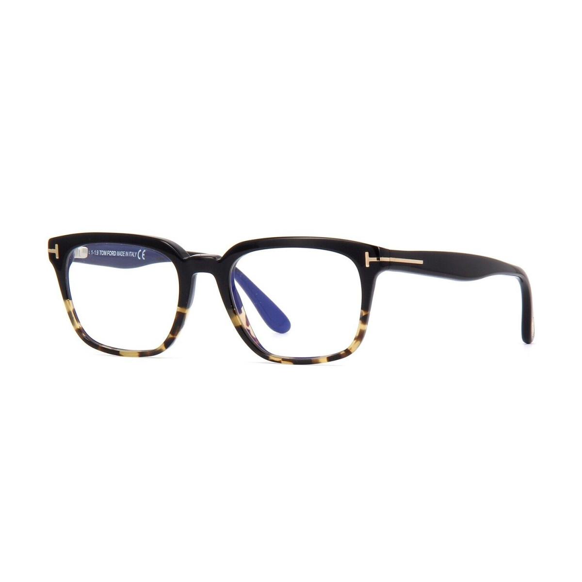 Tom Ford FT5626-B Blue Block Black Blonde Havana 005 Eyeglasses - Frame: Black Blonde Havana