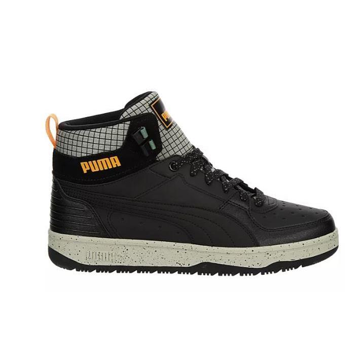 Puma Rebound Rugged Softfoam+ Men`s Warm Fleece Lined Sneaker Boot Shoes Black