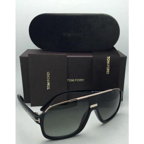 Tom Ford Sunglasses Eliott TF 335 01P 60-10 Gold Frames W/green | 664689602889 - Tom Ford sunglasses Elliot - Black Frame, Gray Lens | Fash Direct