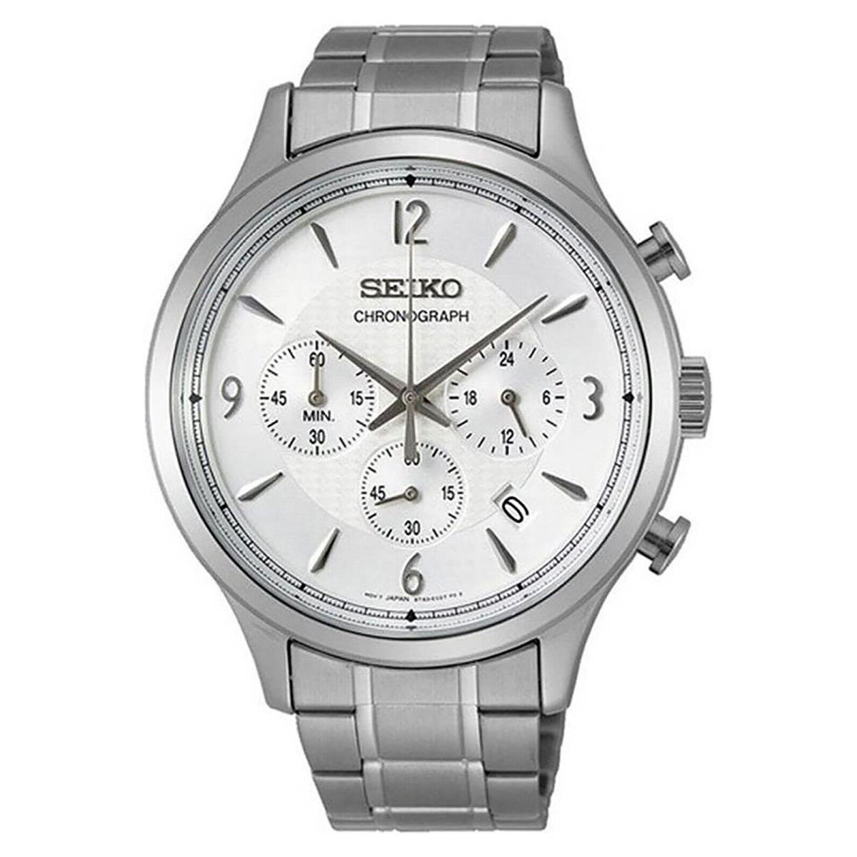 Seiko SSB337P1 Men Chronograph Stainless Case and Bracelet Date 100m WR SSB337