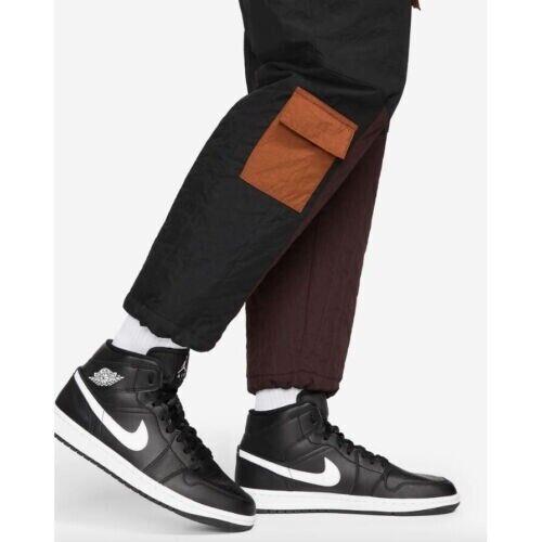 Nike Jordan Brown Black Cozy Nylon Utility Pants DJ2731-203 Women`s Size Small
