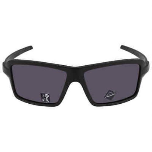 Oakley Cables Prizm Grey Rectangular Men`s Sunglasses OO9129 912901 63 - Frame: Black, Lens: Grey