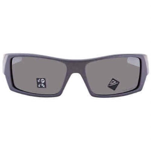 Oakley Gascan Prizm Black Polarized Rectangular Men`s Sunglasses OO9014 901435 - Frame: Silver, Lens: Black