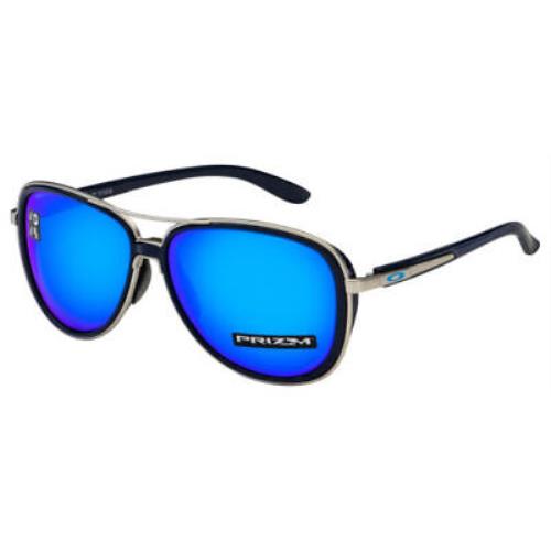 Oakley Split Time Metal Aviator Navy/prizm Sapphire Polarized Sunglasses