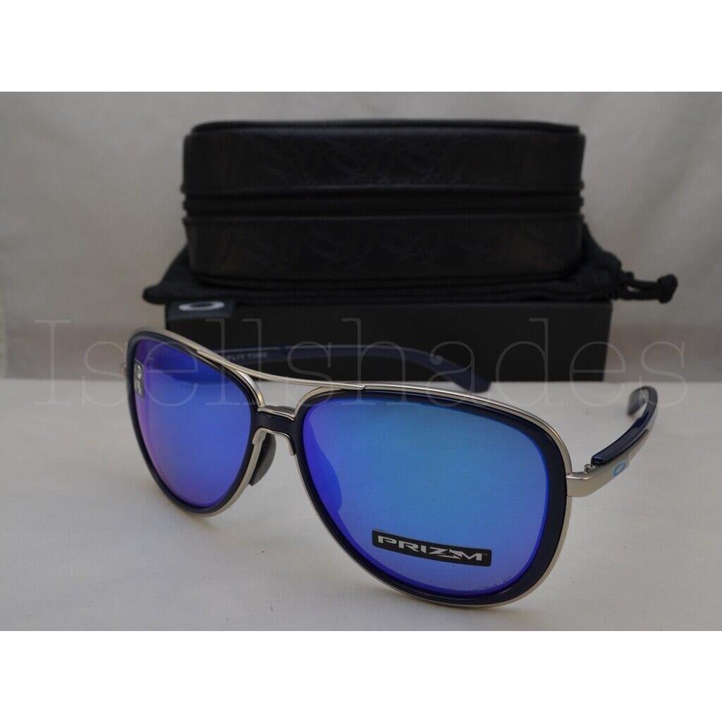 Oakley Split Time OO4129-07 58 Navy with Prizm Sapphire Polarized Lens - Frame: Blue, Lens: Blue