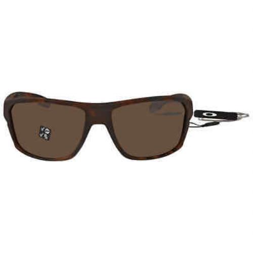 Oakley Split Shot Prizm Tungsten Polarized Rectangular Men`s Sunglasses OO9416 - Frame: Brown, Lens: Brown