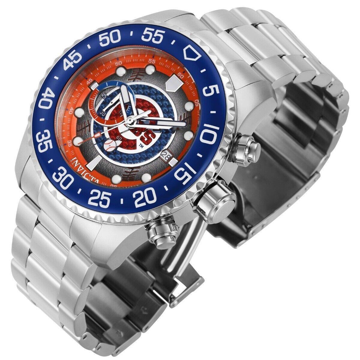 Invicta 42685 Chicago Cubs Chronograph Watch Steel Mlb Baseball 50MM