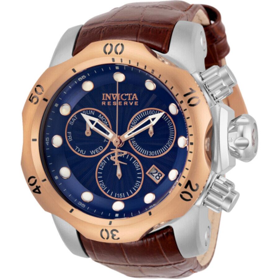 Invicta Reserve Venom Chronograph Quartz Blue Dial Men`s Watch 32957