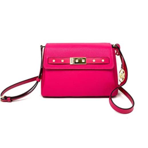 Michael Kors Addison Electric Pink Small Messenger Crossbody Bag