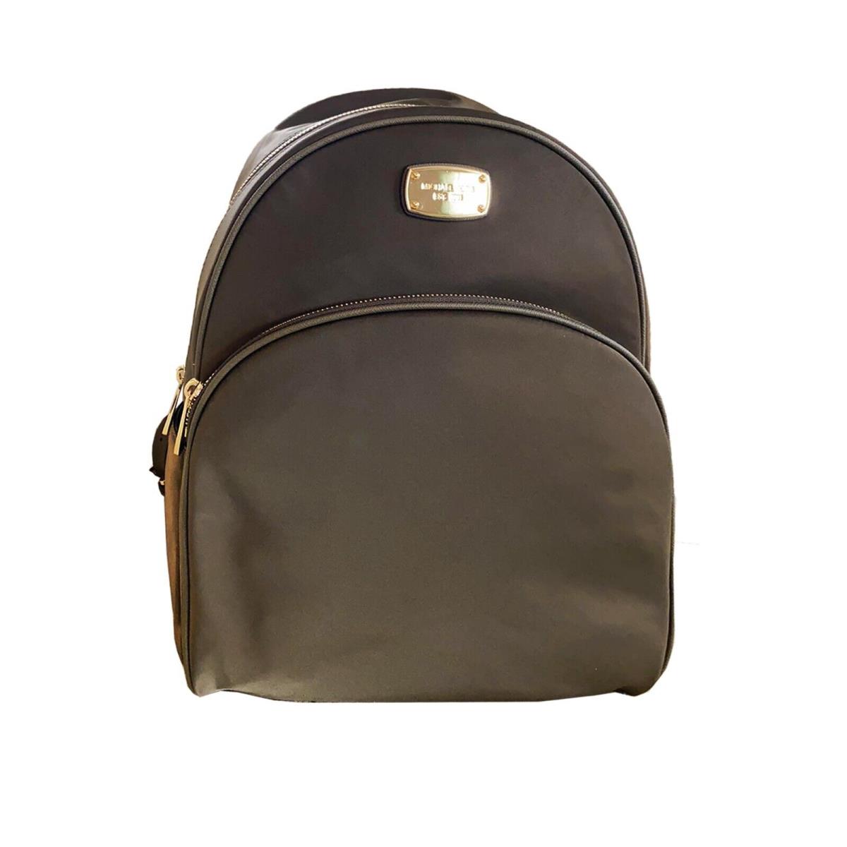 Michael Kors Abbey Large Backpack - Olive - Exterior: Green, Lining: Beige, Handle/Strap: Green