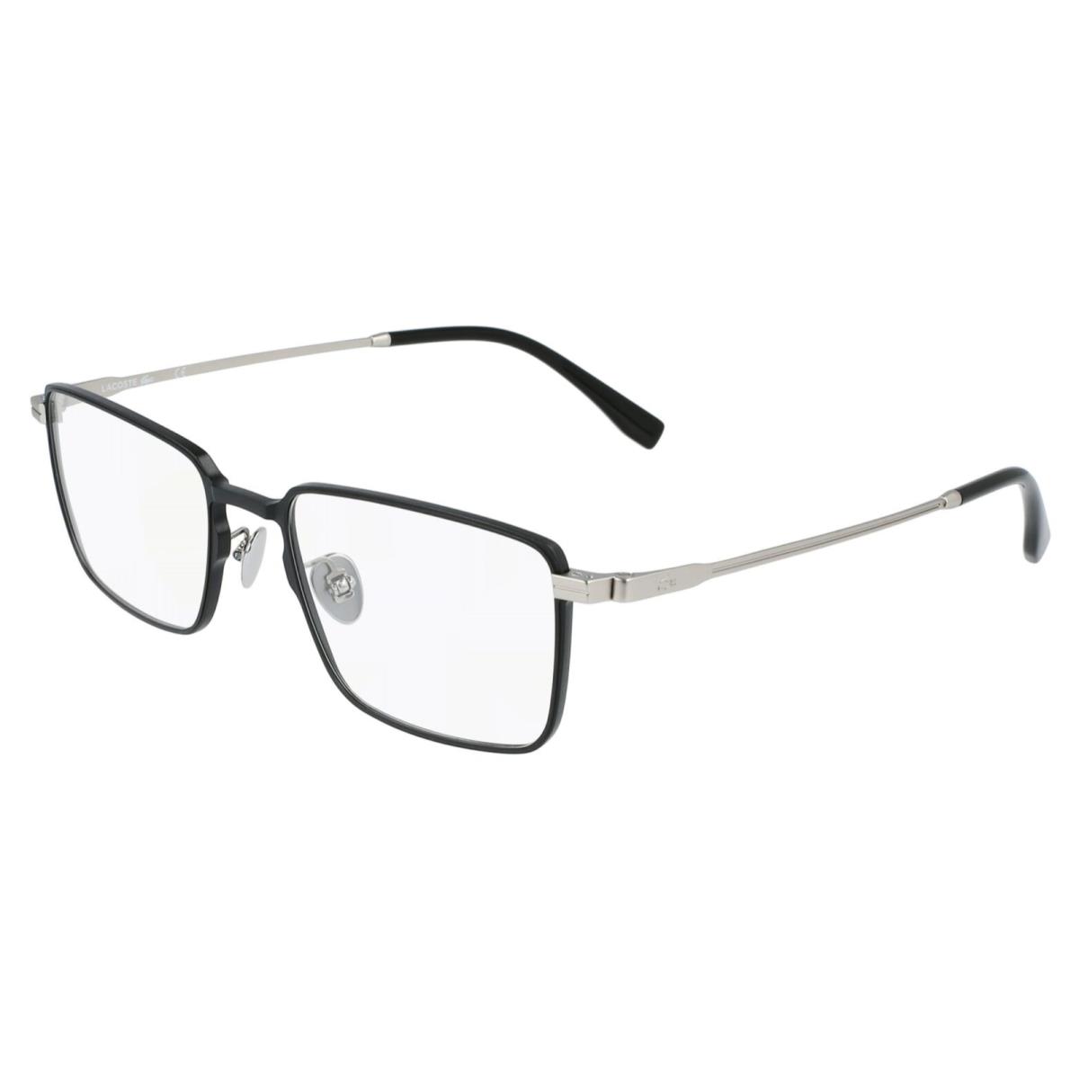 Lacoste Rx-able Eyeglasses L2275E 001 54-19 145 Matte Black Silver Frames - Frame: Matte Black & Matte Silver, Lens: