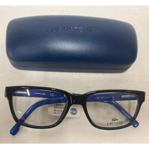 Lacoste L2692 Unisex Eyeglasses Black 54-17-145- IN Case