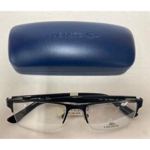 Lacoste L2237 Men`s Eyeglasses Matte Black 55-19-145- IN Case