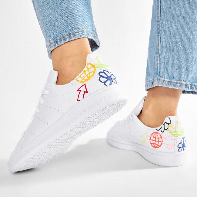 Adidas shoes STAN SMITH - WHITE/MULTICOLOR 1