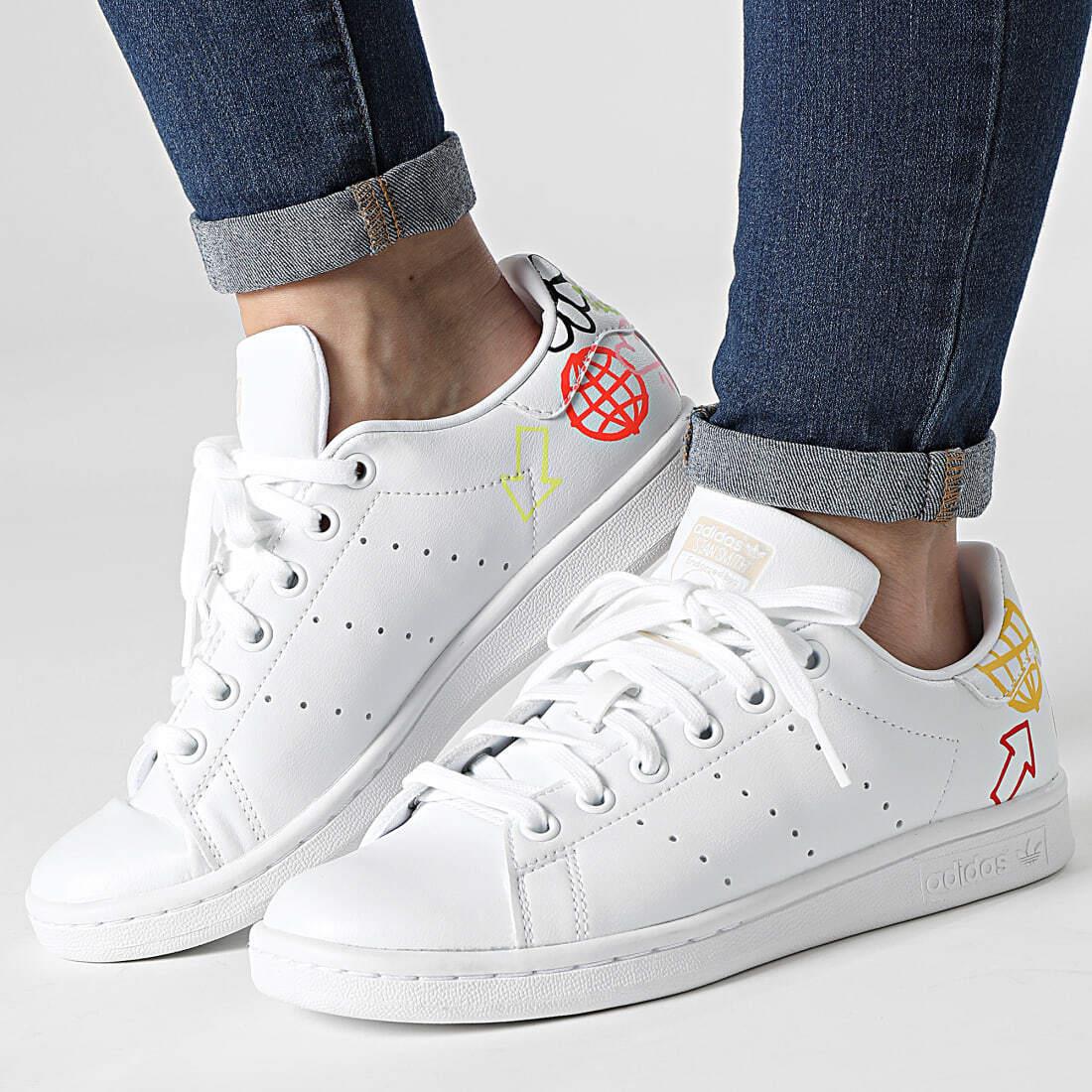 Adidas shoes STAN SMITH - WHITE/MULTICOLOR 0