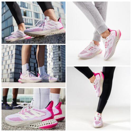 Adidas Womens 4DWD Pulse Running Shoes White Shock Pink Q46225