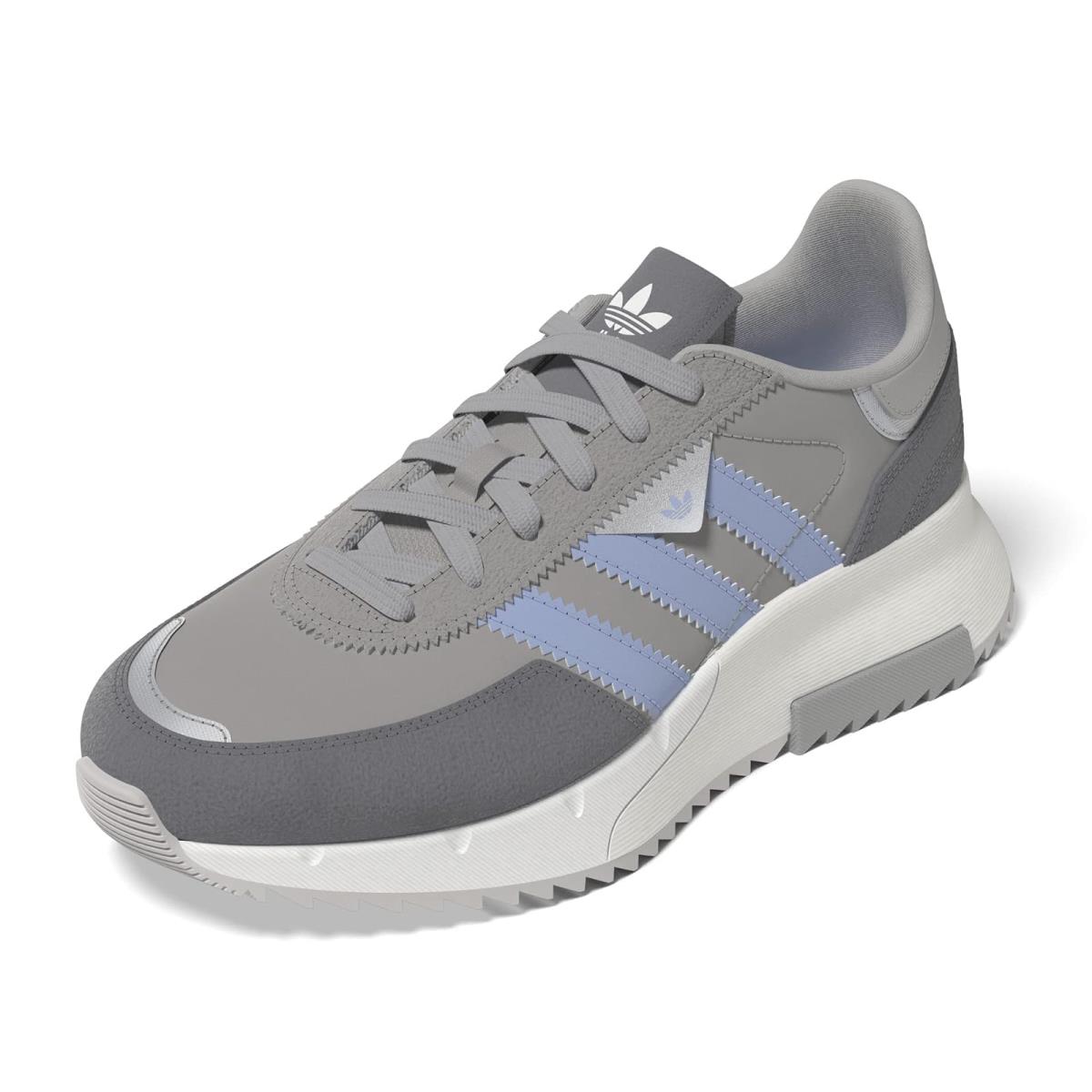 Woman`s Sneakers Athletic Shoes Adidas Originals Retropy F2 Grey/Blue Dawn/Silver Metallic